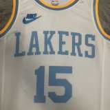 2023 LAKERS REAVES #15 White NBA Jerseys