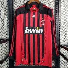 07 08 ACM Home Retro Long Sleeve Men Soccer jersey AAA43699