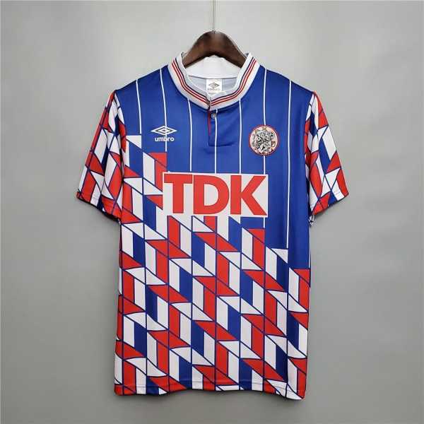 90 92 Ajax Away Retro Men Soccer jersey AAA36384