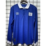 2025/26 El Salvador Home Fans Long Sleeve Soccer jersey