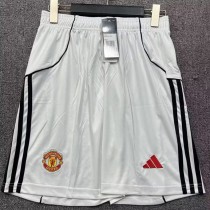 2025/26 Man Utd Home White Fans Soccer Shorts