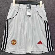 2025/26 Man Utd Home White Fans Soccer Shorts