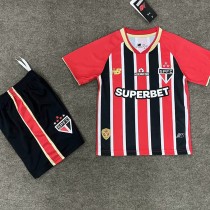 2025/26 Sao Paulo FC Away Fans Kids Soccer jersey