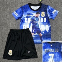 2025/26 Special Edition Blue RONALDO #7 Fans Kids Soccer jersey