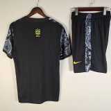 2025 Brazil Gray Training Shorts Suit
