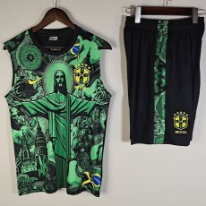 2025 Brazil Green Training Shorts Suit