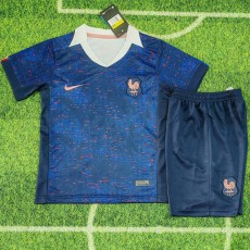2025/26 France Home Fans Kids Soccer jersey