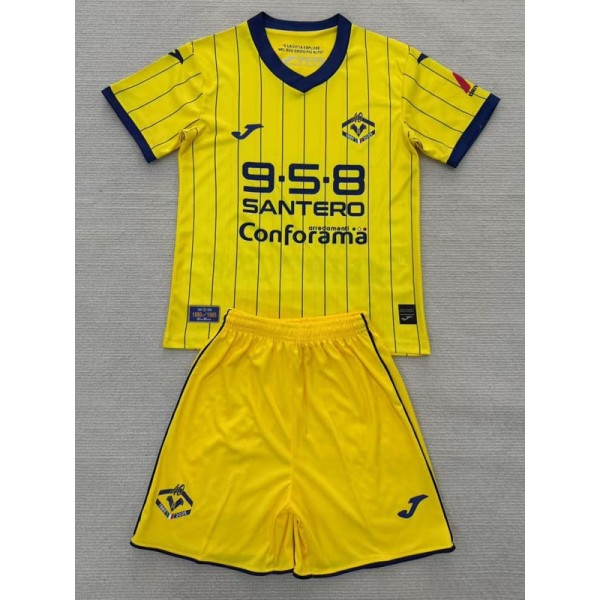 2024/25 Hellas Verona FC 4RD Yellow Fans Kids Soccer jersey