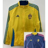 2025 Sweden Yellow & Royal blue Double Sided Windbreaker