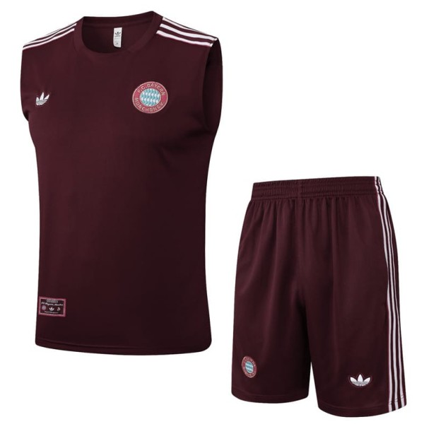 2025/26 Bayern Jujube red Training Shorts Suit