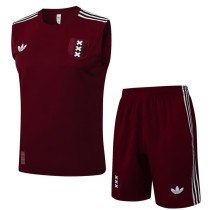 2025/26 Ajax Jujube red Training Shorts Suit