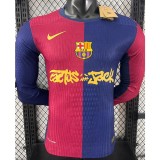 [PLAYER] 2024/25 BAR Home Cactus Jack广告 Player Long Sleeve Soccer jersey