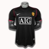 2007/08 Man Utd Away Black Retro Soccer jersey