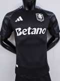 [PLAYER] 2025/26 Aston Villa Away Black Player Soccer jersey