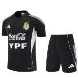 2025 Argentina Black Training Shorts Suit