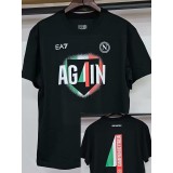2025/26 Napoli Black 4 Times Champion Casual Cotton T-shirt
