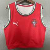 2025 Portugal Red Yoga Vest Training Shirts