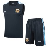 2025 Argentina Dark gray Training Shorts Suit