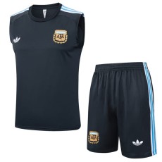2025 Argentina Dark gray Training Shorts Suit