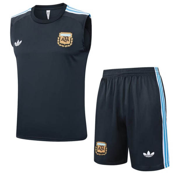 2025 Argentina Dark gray Training Shorts Suit