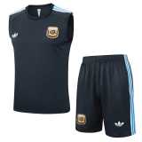 2025 Argentina Dark gray Training Shorts Suit