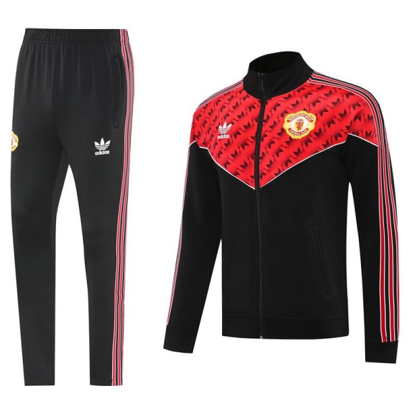 2025/26 Man Utd Black Red Tracksuit