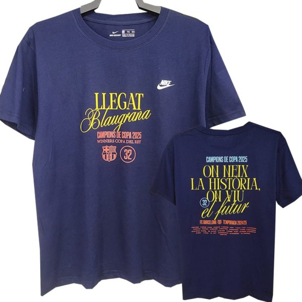 2025/26 BAR Royal blue CAMPIONS High Quality Casual Cotton T-shirt