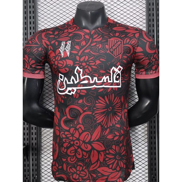 [PLAYER] 2025 Palestine Special Edition Red Black Player Soccer jersey