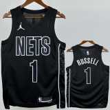 2022/23 NETS RUSSELL #1 Top Quality Hot Pressing Black NBA Jerseys