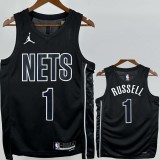 2022/23 NETS RUSSELL #1 Top Quality Hot Pressing Black NBA Jerseys