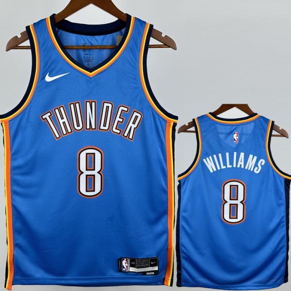 2022/23 THUNDER WILLIAMS #8 Top Quality Hot Pressing Blue NBA Jerseys