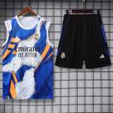 2025/26 R MAD White blue Tank top Training Shorts Suit