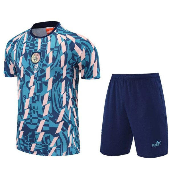 2025/26 Man City Blue Training Shorts Suit