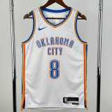 2022/23 THUNDER WILLIAMS #8 Top Quality Hot Pressing White NBA Jerseys
