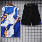 2025/26 R MAD White blue Tank top Training Shorts Suit