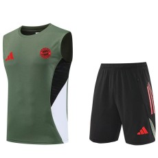 2025/26 Bayern Army green Tank top Training Shorts Suit