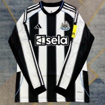 2025/26 Newcastle Home Fans Long Sleeve Soccer jersey