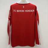 2025/26 Bayern Home Red Fans Long Sleeve Soccer jersey