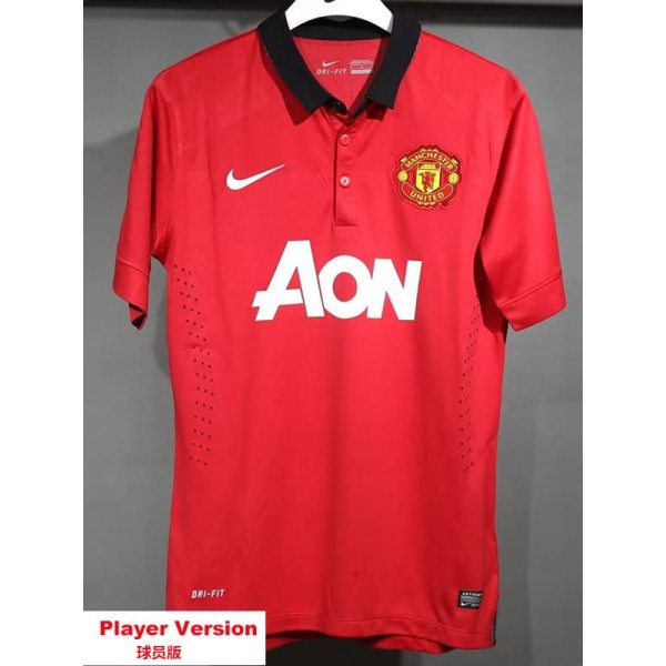[PLAYER] 2013/14 Man Utd Home Red Retro Player Soccer jersey