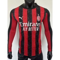 [PLAYER] 2025/26 ACM Home Red Player Long Sleeve Soccer jersey