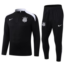 2025/26 Corinthians Black Half Pull Tracksuit