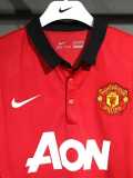 [PLAYER] 2013/14 Man Utd Home Red Retro Player Soccer jersey