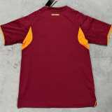 2025/26 Roma Home Print Sponsor Red Fans Soccer jersey