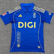 2025/26 Real Oviedo Home Blue Fans Soccer jersey