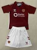 2025/26 Hearts of Midlothian Home Crimson Fans Kids Soccer jersey