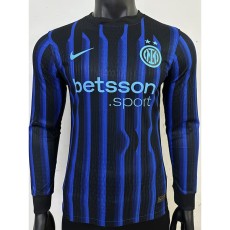 [PLAYER] 2025/26 INT Home Blue Player Long Sleeve Soccer jersey