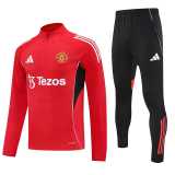 2025/26 Man Utd Red Half Pull Tracksuit