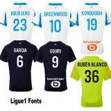 2025/26 Marseille Green Blue Player Training Shirts