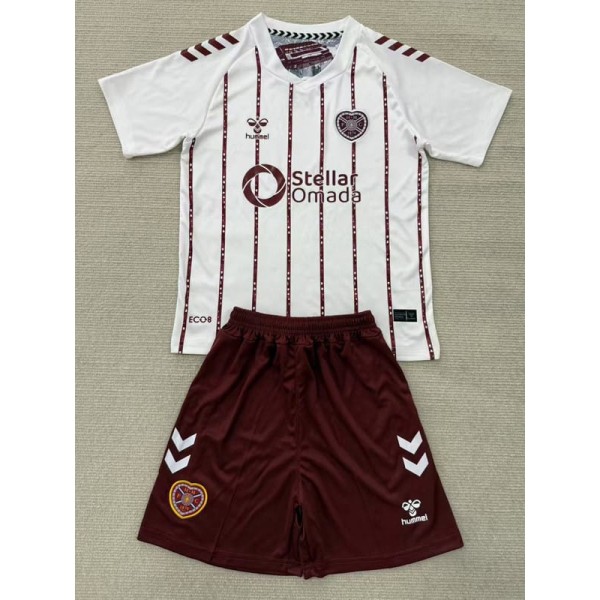 2025/26 Hearts of Midlothian Away Fans Kids Soccer jersey