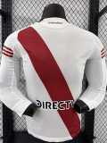 [PLAYER] 2025/26 River Plate Home White Player Long Sleeve Soccer jersey